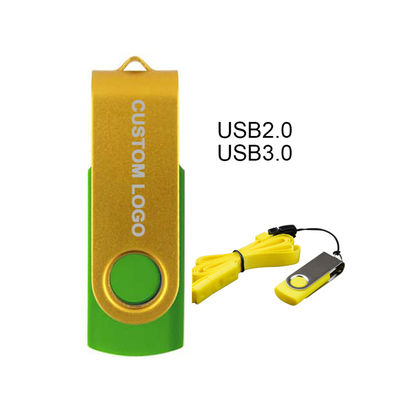 64g 32g 16g8g USB แฟลช แมมรี่ ดิสก์ 360 องศา Rotating Flash Drive Enterprise Logo